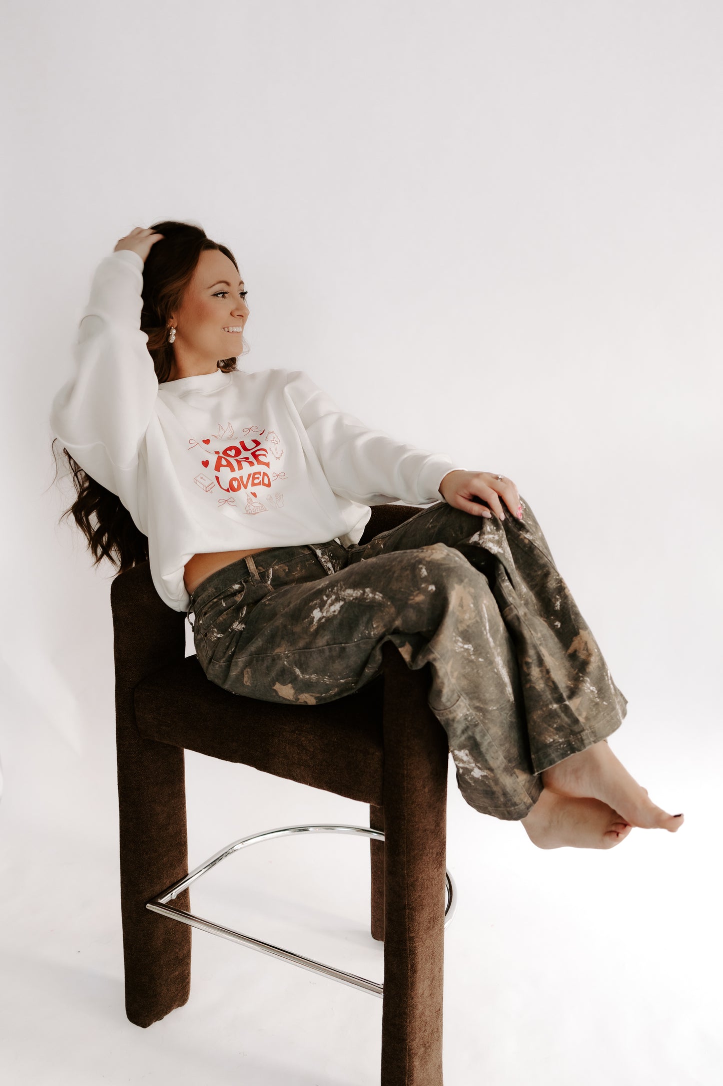 White You are Love Crewneck