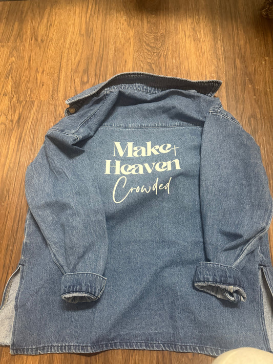 Custom One of a kind Faith Based Jean Jacket