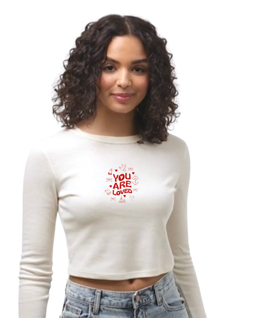 You are loved baby tee long sleeve