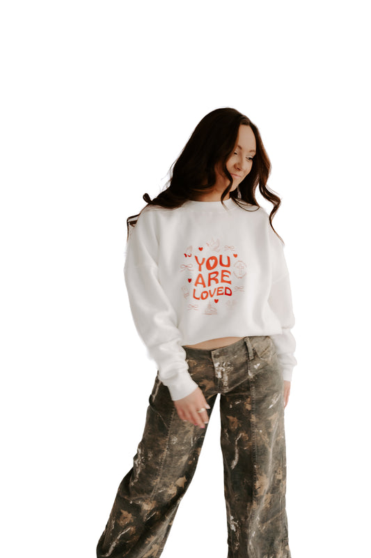 White You are Love Crewneck