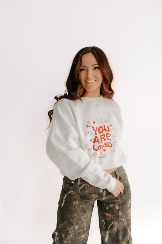 White You are Love Crewneck
