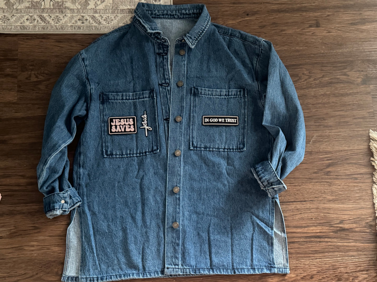 Custom One of a kind Faith Based Jean Jacket
