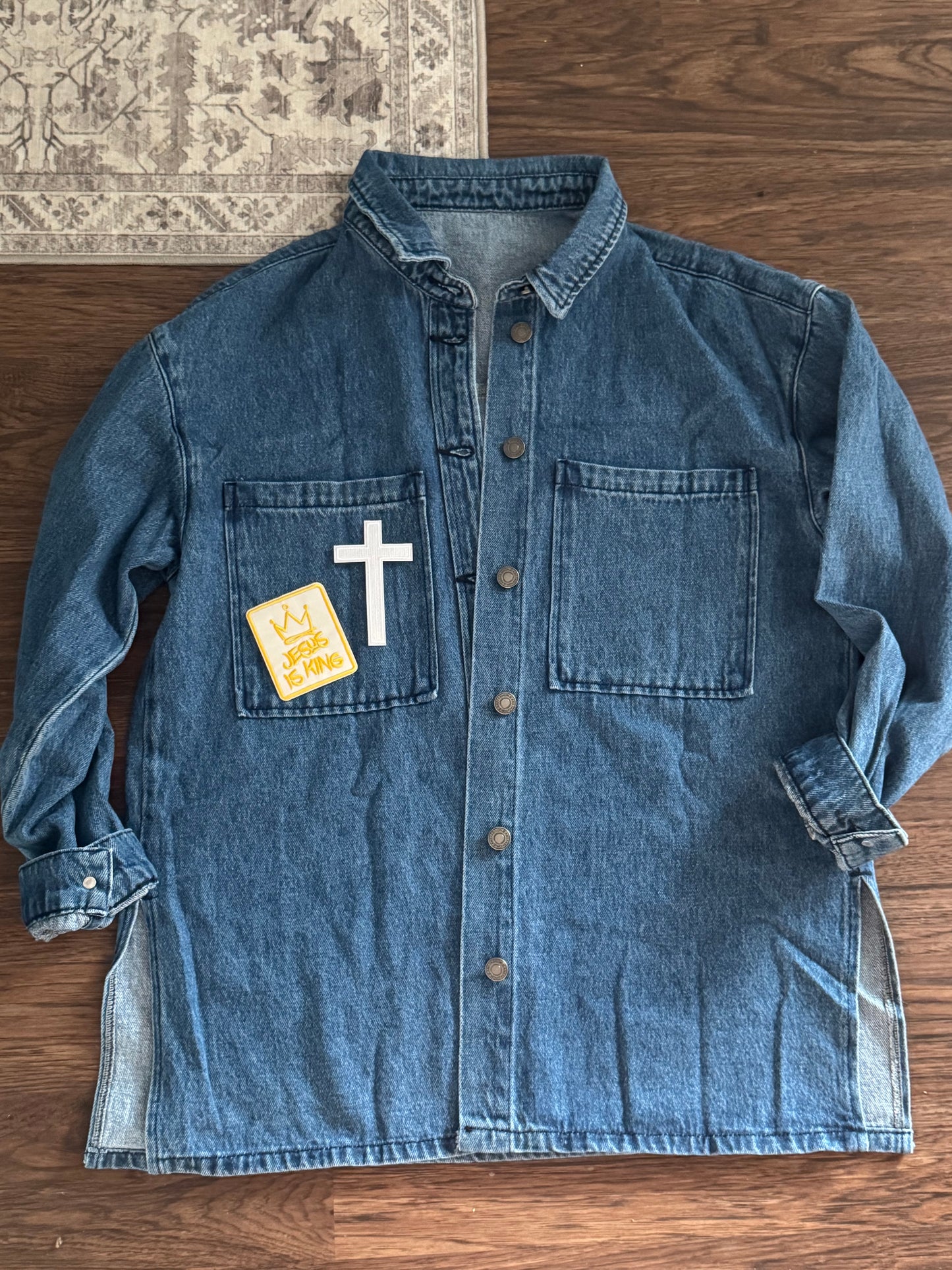Custom One of a kind Faith Based Jean Jacket