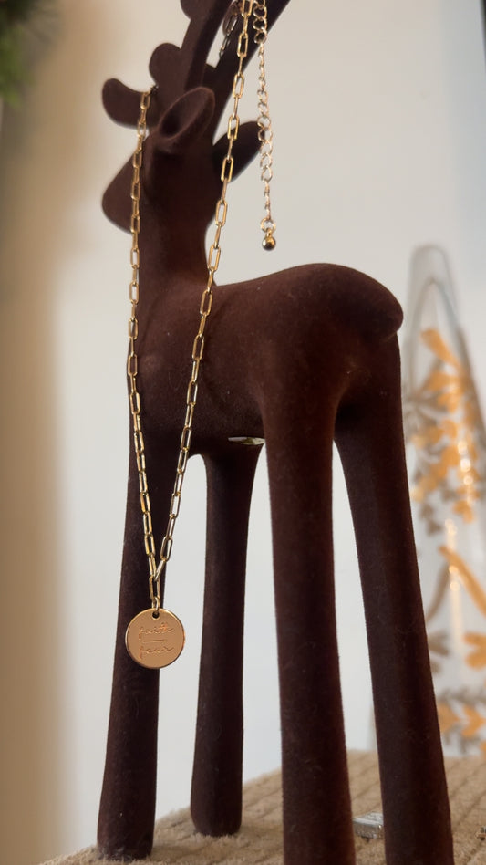 Faith Over Fear Necklace (Gold)