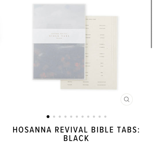 Hosanna Revival Bible Tabs Black