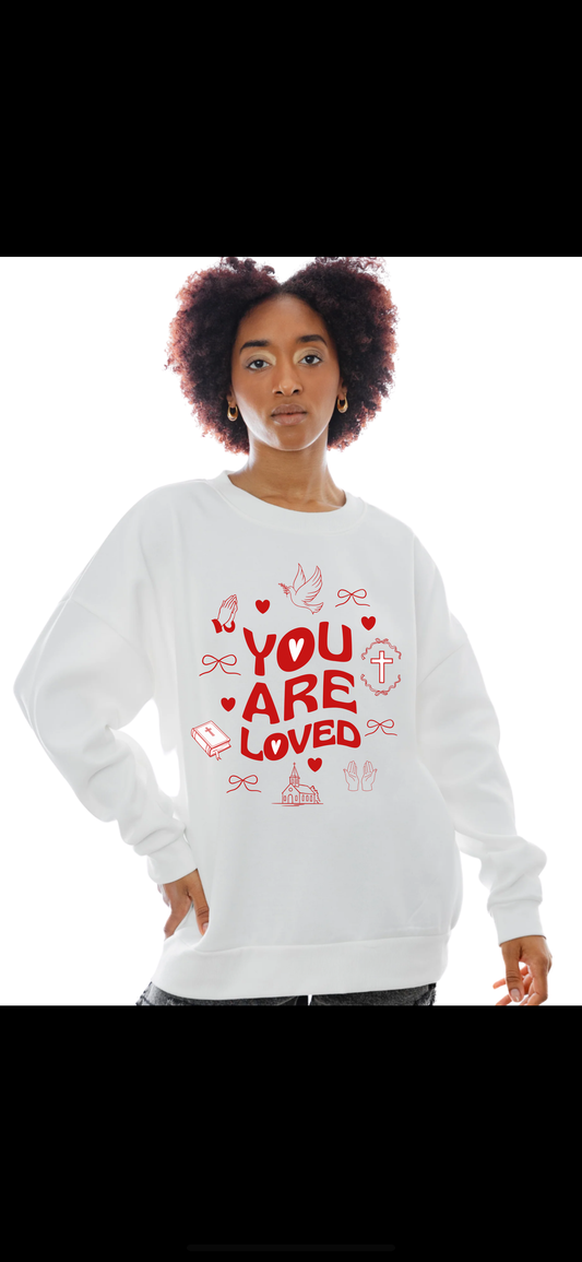 White You are Love Crewneck